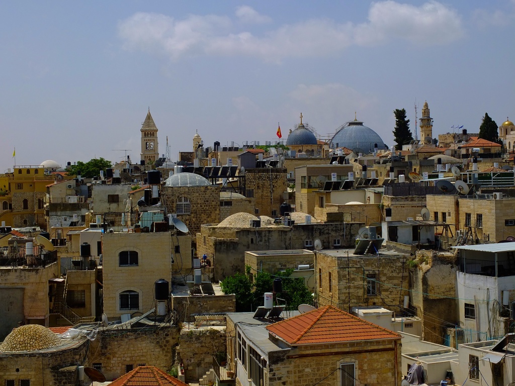 view of the old city - churches, house visible