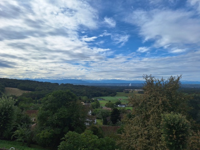 20250910_103338(1).jpg Landscape with fields and trees.  The line of the Pyrenees is seen along the horizon.