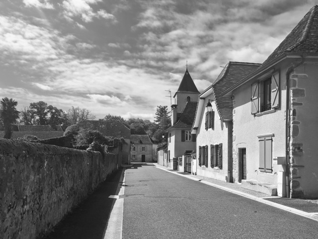 village street - b&w village street - b&w